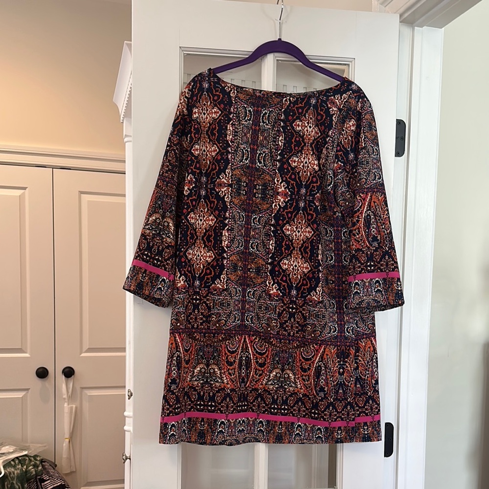 Multicolor Patterned Dress